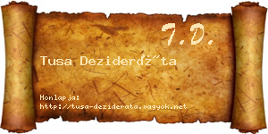 Tusa Dezideráta névjegykártya